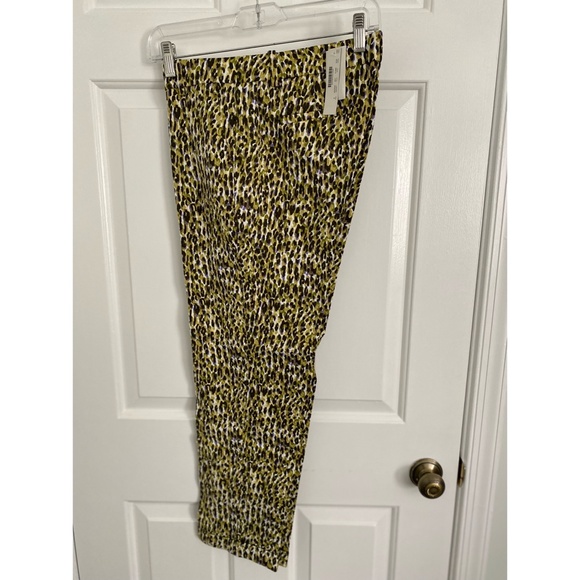 J Crew Cafe Capris Abstract Leopard Print NWT Size 6 - Picture 4 of 4